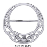 Celtic Claddagh Silver Scarf Ring By Peter Stone EOT181