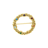 Chakra Celtic Solid Yellow Gold Brooch GBC161