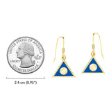 Al-Anon Solid Gold Earrings with Blue Enamel GER2228