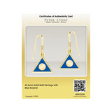 Al-Anon Solid Gold Earrings with Blue Enamel GER2228