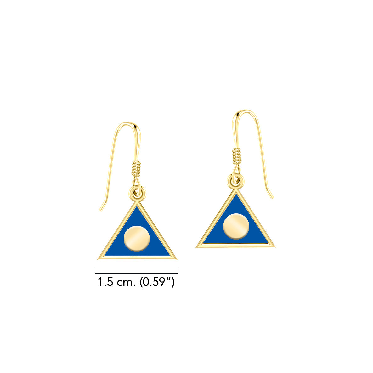 Al-Anon Solid Gold Earrings with Blue Enamel GER2228
