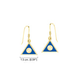 Al-Anon Solid Gold Earrings with Blue Enamel GER2228