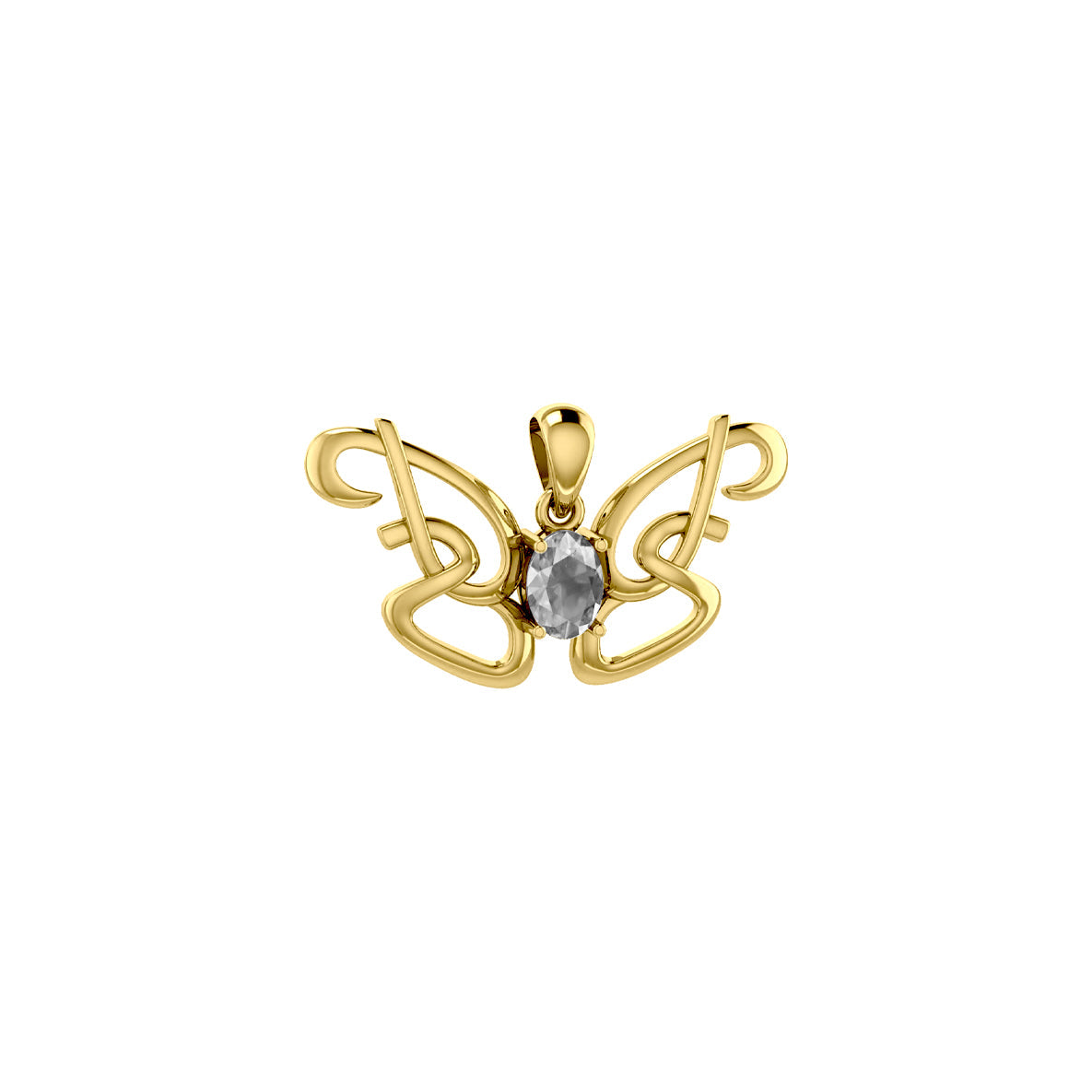Peter Stone Identity Butterfly Solid Gold Pendant with Gemstone GPD6428