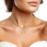 Celtic Phoenix with AA Recovery Symbol Solid Gold Pendant GPD6431