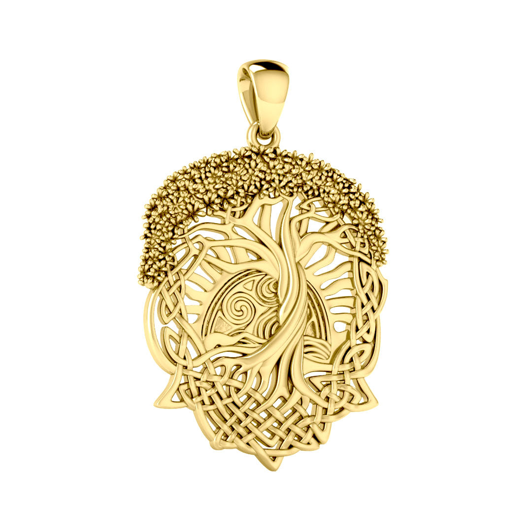 Embrace the Eternal Symbolism: Tree of Life Creation Solid Gold Jewelry Pendant - GPD974 | Connect with the Sacred Essence of Life