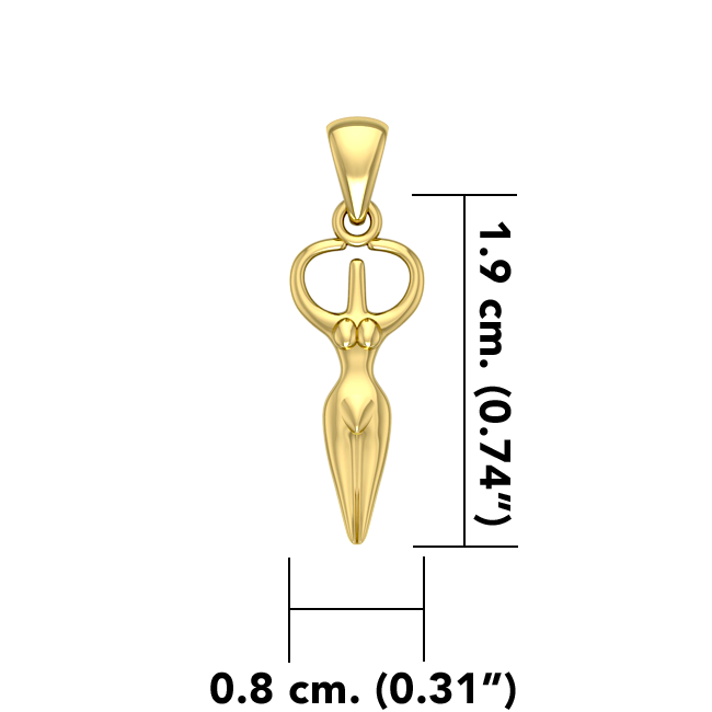 Embrace the Divine Feminine: Nile River Goddess Solid Gold Pendant - GPD982 | Awaken the Power of the Sacred Feminine