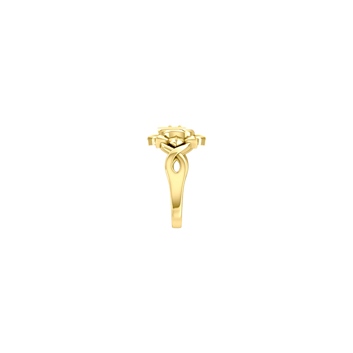 Manipura Solar Plexus Chakra with Celtic Designs Solid Yellow Gold Ring GRI2338