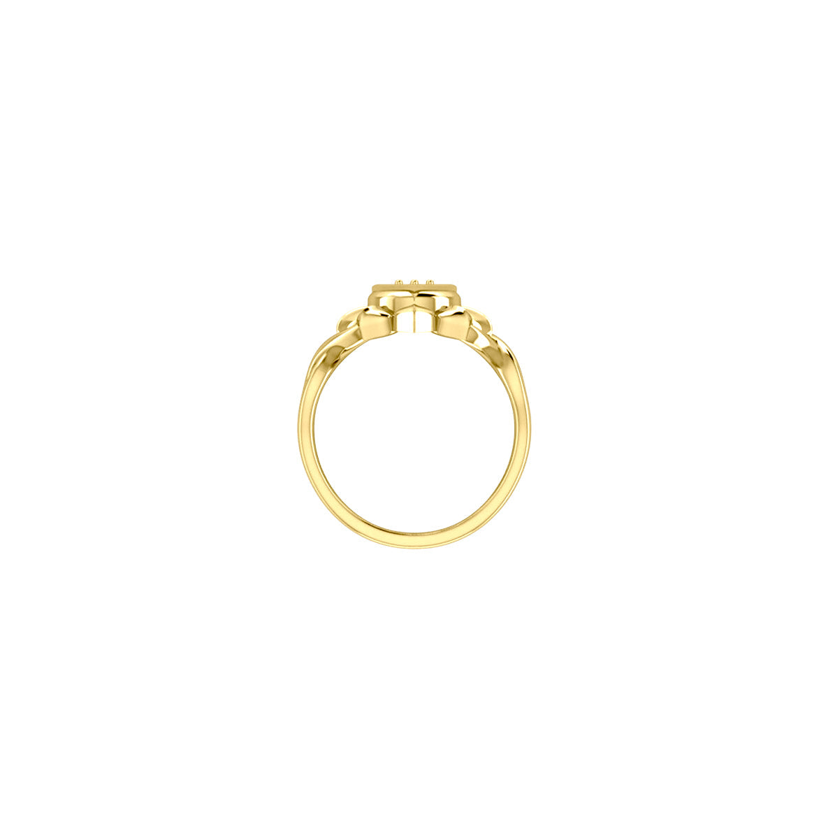 Manipura Solar Plexus Chakra with Celtic Designs Solid Yellow Gold Ring GRI2338
