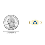 Al-Anon Solid Gold Ring with Blue Enamel GRI2562