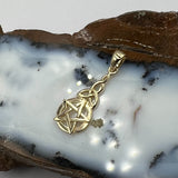 Pentagram Pentacle 14K Yellow Gold Pendant GTP1359