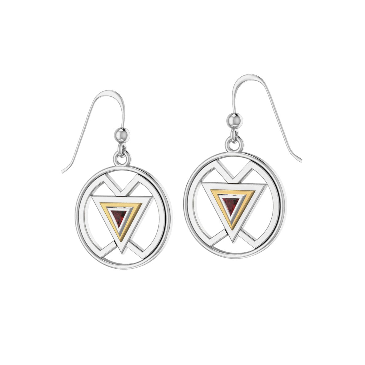 Femininity Symbol Sterling Silver with 14K Gold Accent Earrings by Sibylle Grummes MER528