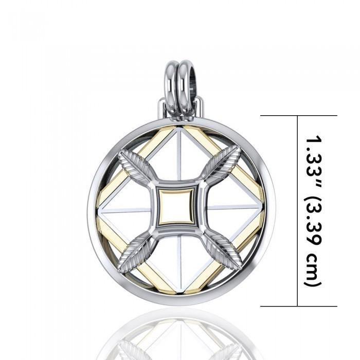 Protection and Growth Silver and Gold Accent Pendant MPD1241