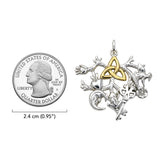 Cimaruta Sterling Silver with 14K Gold Accent Pendant MPD6448