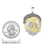 Live Beautifully with the Tree of Life ~ Sterling Silver with 14K Gold Accent Pendant MPD974 by Courtney Davis