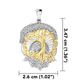 Live Beautifully with the Tree of Life ~ Sterling Silver with 14K Gold Accent Pendant MPD974 by Courtney Davis
