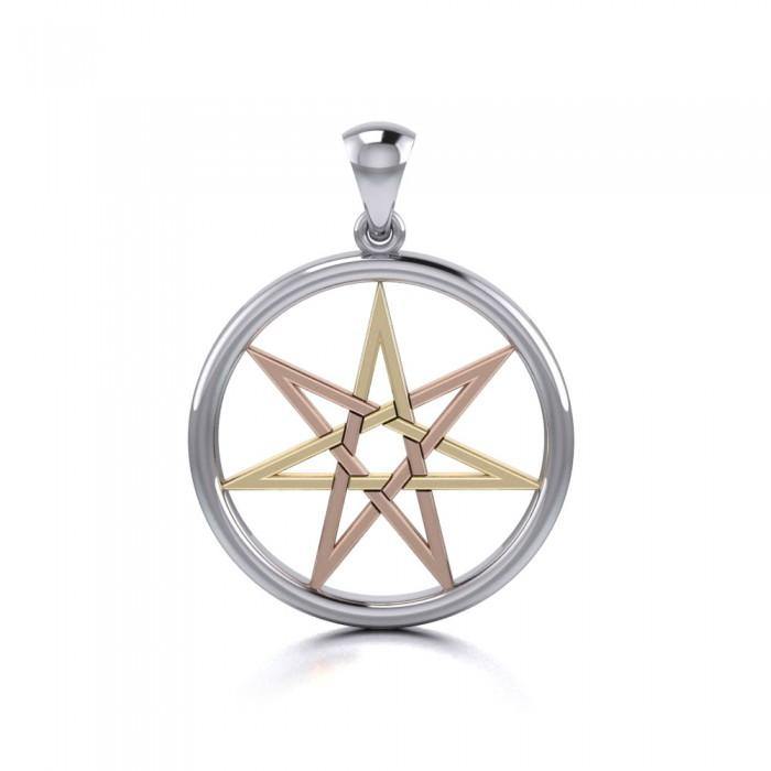 Elven Star Three Tone Pendant OTP467 - Jewelry