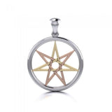 Elven Star Three Tone Pendant OTP467 - Jewelry