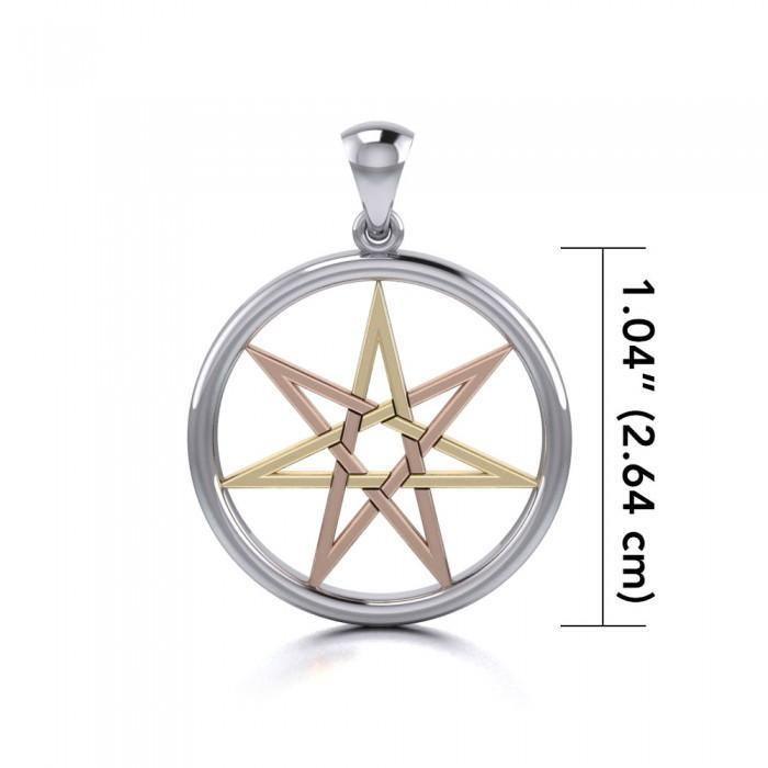 Elven Star Three Tone Pendant OTP467 - Jewelry