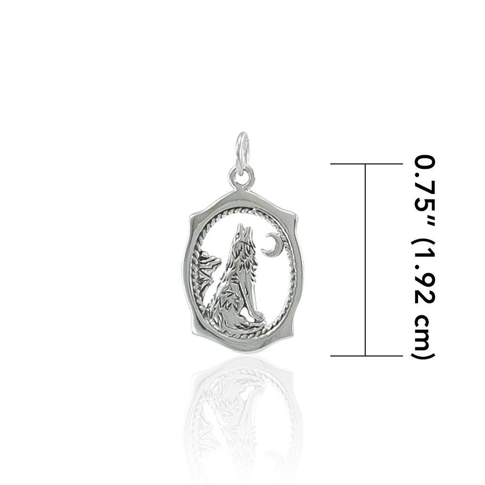 Howling Wolf Silver Charm TC429