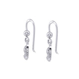 The Highland Cow with Celtic Trinity Knot Ears Silver Earrings TER2174