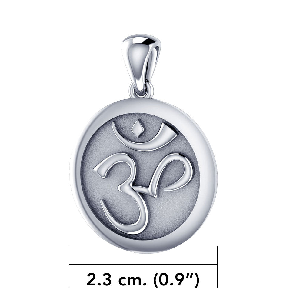 Om Meditation Sterling Silver Pendant TP1229