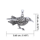 Haunted by the Mythical Raven Sterling Silver Pendant TP1439