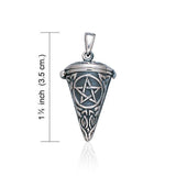 Opening Pendulum With Pentacle Sterling Silver Pendant TP2854
