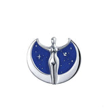 Oberon Zell Astra Star Goddess Sterling Silver Pendant with Enamel TP3198