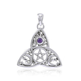 I dream beyond…beyond the Sun, the Moon and the Stars in a Pentacle Sterling Silver Pendant TP3268
