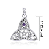 I dream beyond…beyond the Sun, the Moon and the Stars in a Pentacle Sterling Silver Pendant TP3268