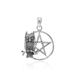 Sitting Owl with  Pentacle Pendant TP3320