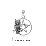 Sitting Owl with  Pentacle Pendant TP3320