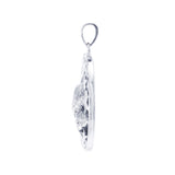Baying wolf around the celestial beauty ~ Sterling Silver Pendant TP831