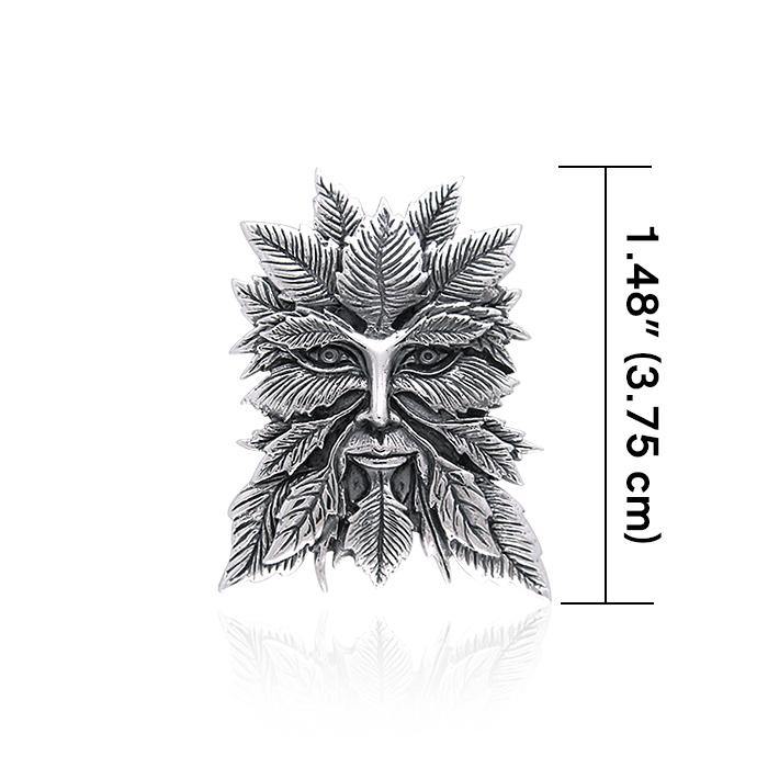 Jessica Galbreth Green Man Sterling Silver Pendant TPD002
