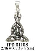 Hides the powerful ~ Celtic Knotwork Snake Sterling Silver Pendant TPD1108