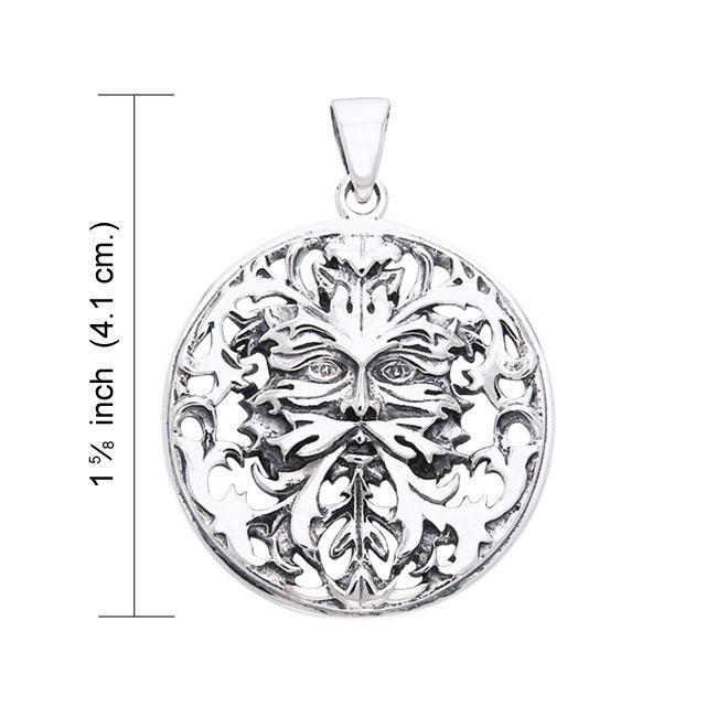 Nature’s perfect match ~ Green Man Sterling Silver Pendant by Oberon Zell TPD1040