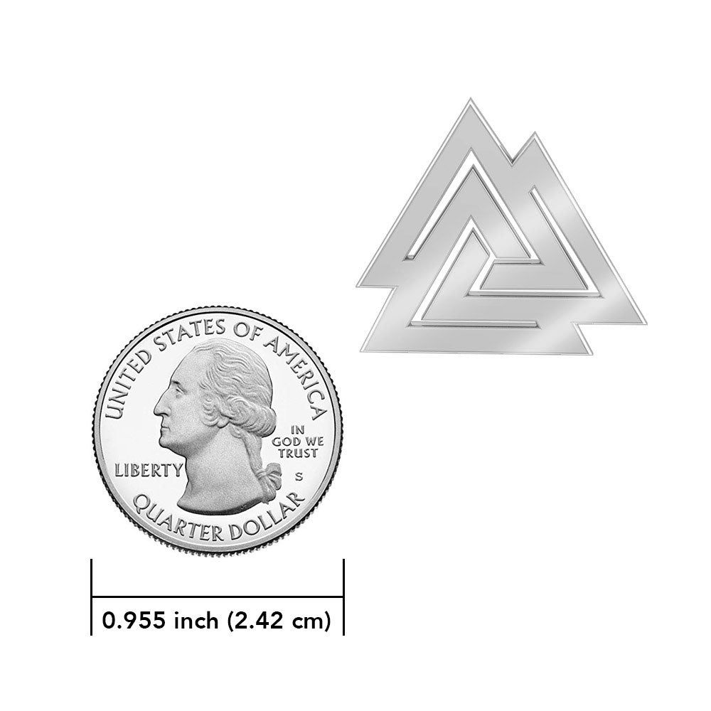 The Viking Valknut Sterling Silver Pendant by Oberon Zell TPD1071