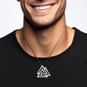 The Viking Valknut Sterling Silver Pendant by Oberon Zell TPD1071