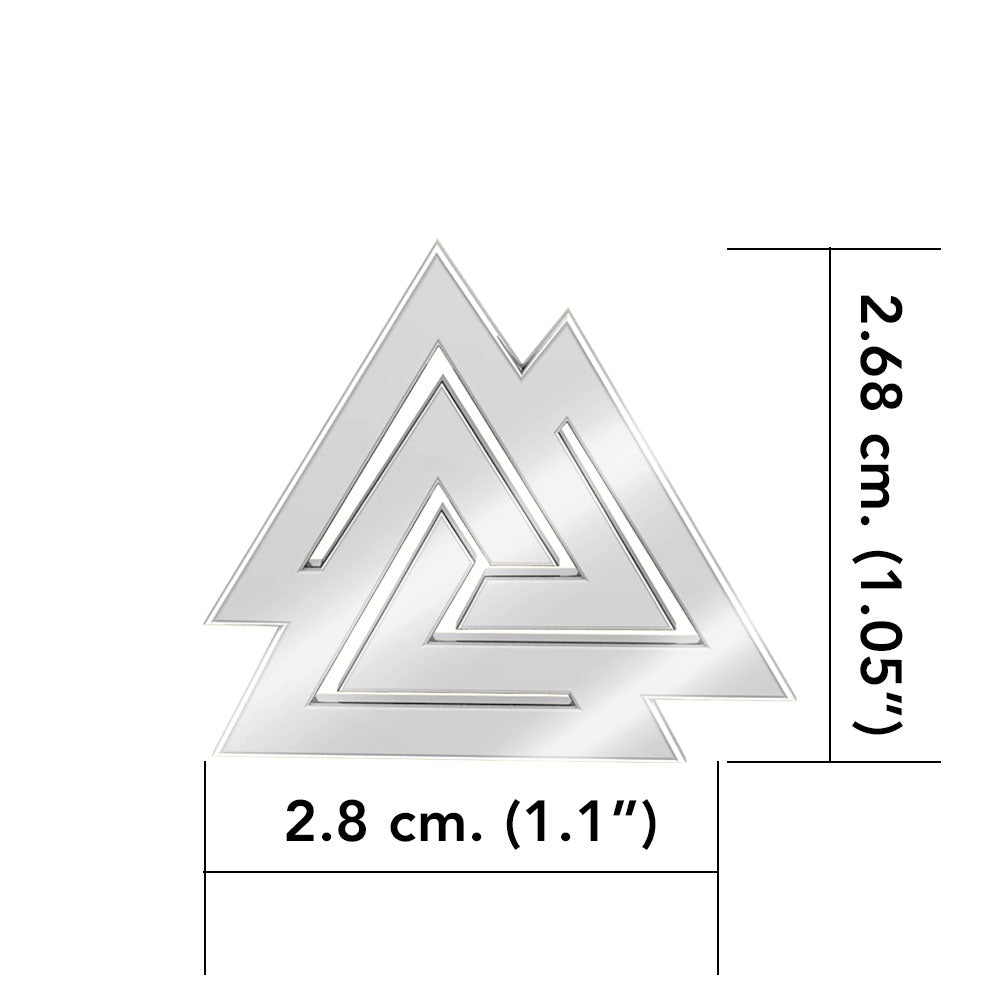 The Viking Valknut Sterling Silver Pendant by Oberon Zell TPD1071