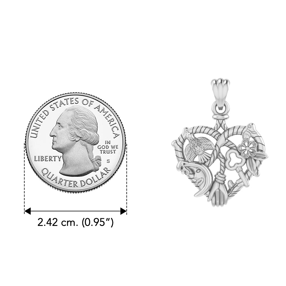 Cast your Cimaruta Witch Sterling Silver Jewelry Charm Pendant