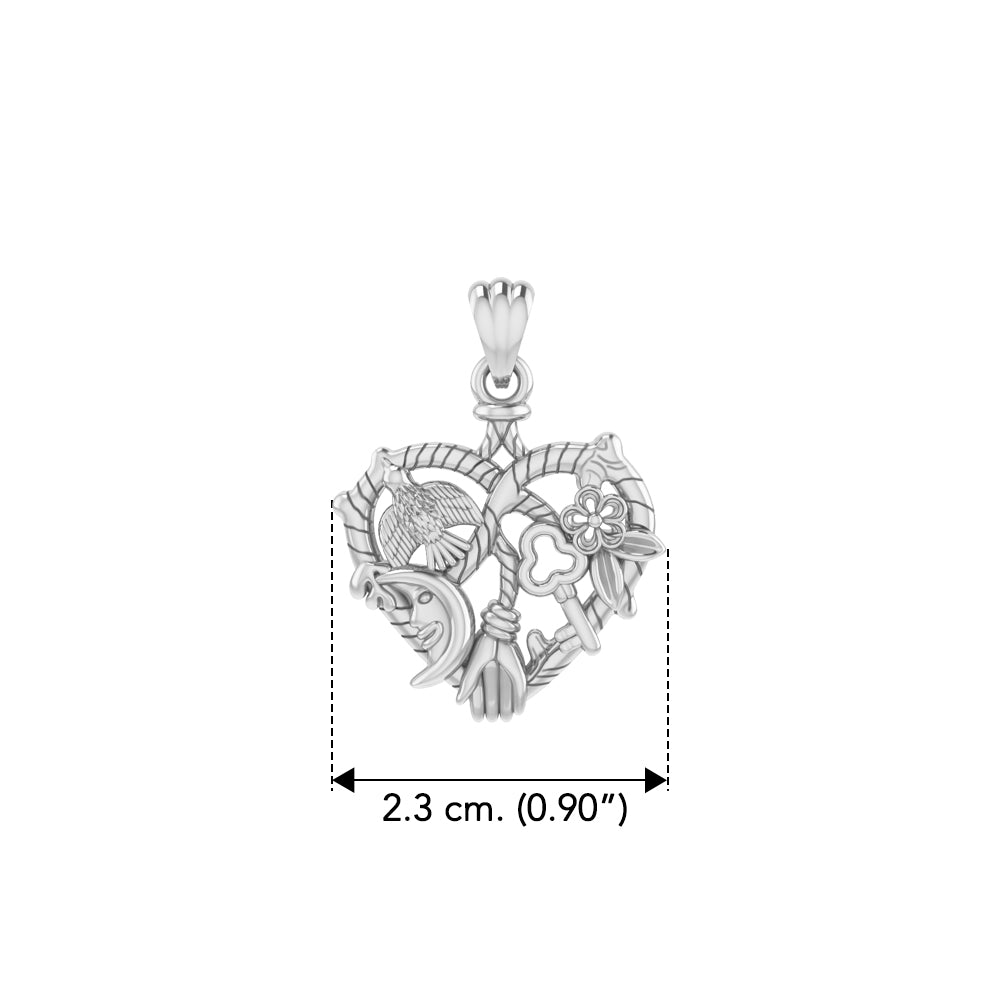 Cast your Cimaruta Witch Sterling Silver Jewelry Charm Pendant