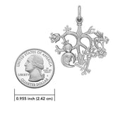 Cimaruta Witch Sterling Silver Pendant TPD6447