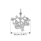 Cimaruta Witch Sterling Silver Pendant TPD6447