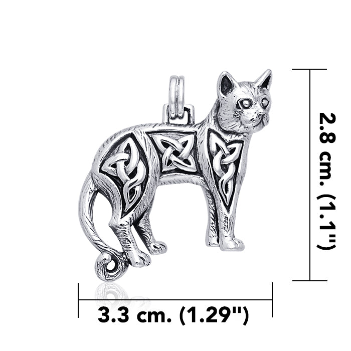 Magickal Cat Sterling Silver Pendant TPD333