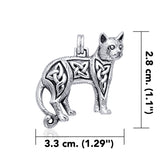 Magickal Cat Sterling Silver Pendant TPD333