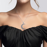 Celtic Crescent Moon Sterling Silver Pendant TPD4135