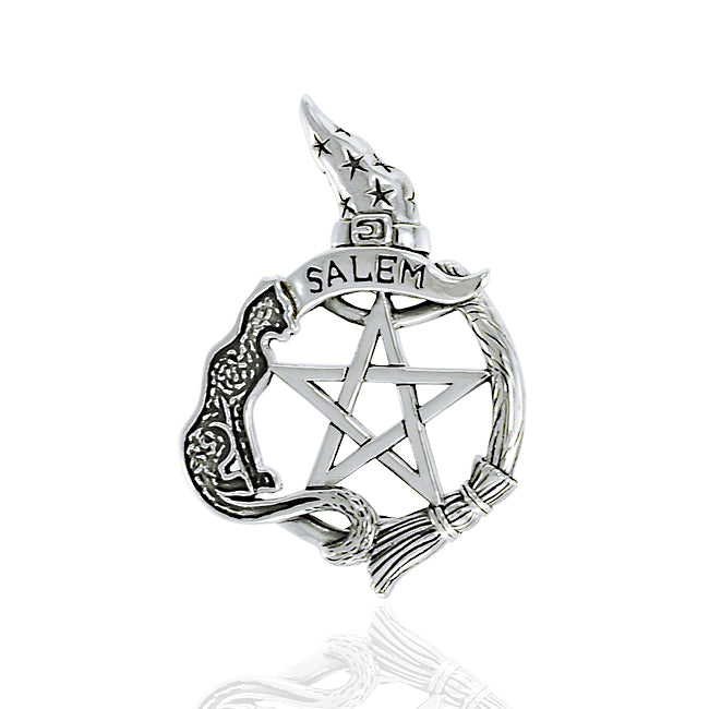 Salem Witch Pentacle Sterling Silver Pendant TPD4244