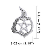 Salem Witch Pentacle Sterling Silver Pendant TPD4244