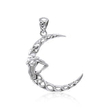 Celtic Knot Moon Goddess Sterling Silver Pendant TPD4322