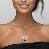 Sun Fire Moon Sterling Silver Pendant With Gem and Enamel  TPD536